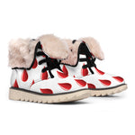 Red Blood Drop Pattern Print Winter Boots