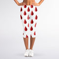 Red Blood Drop Pattern Print Women's Capri Leggings