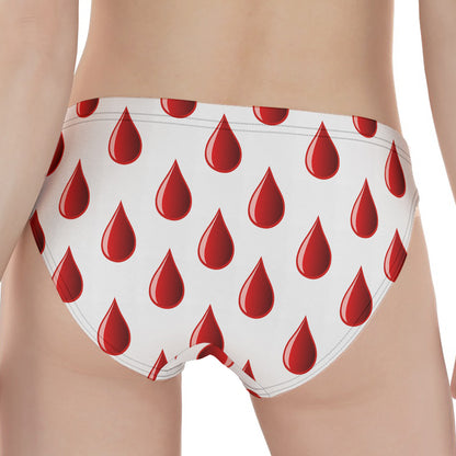 Red Blood Drop Pattern Print Women's Panties