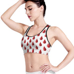 Red Blood Drop Pattern Print Women's Sports Bra
