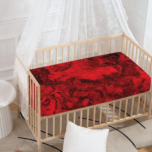 Red Blood Print Baby Crib Sheet