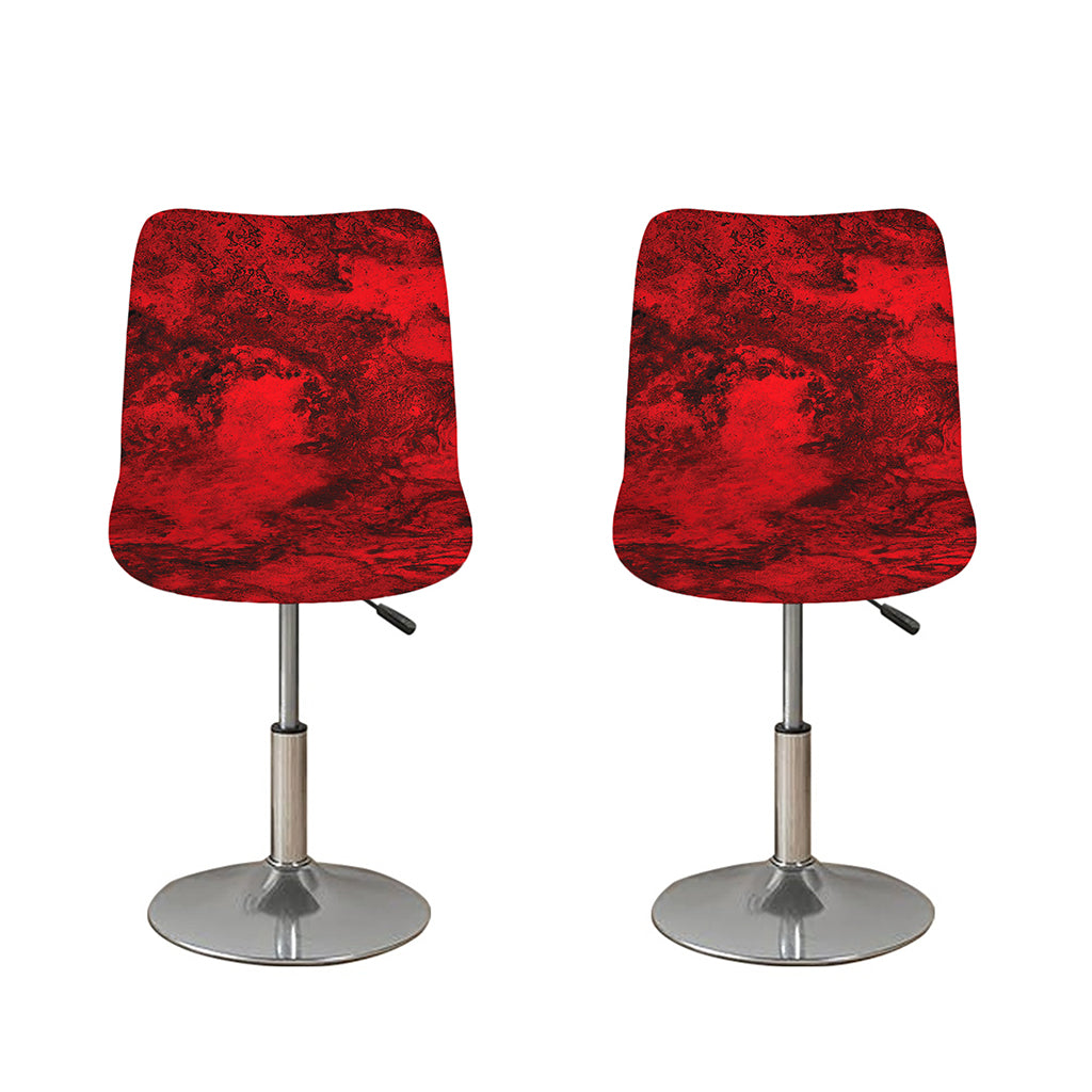 Red Blood Print Bar Stool Covers