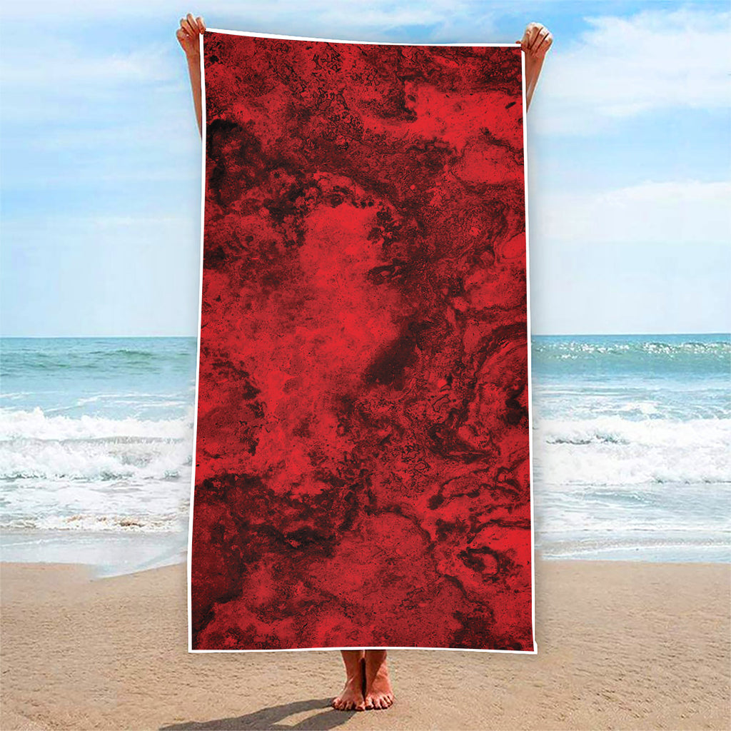 Red Blood Print Beach Towel