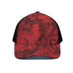 Red Blood Print Black Mesh Trucker Cap