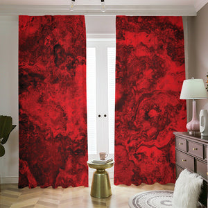 Red Blood Print Blackout Pencil Pleat Curtains