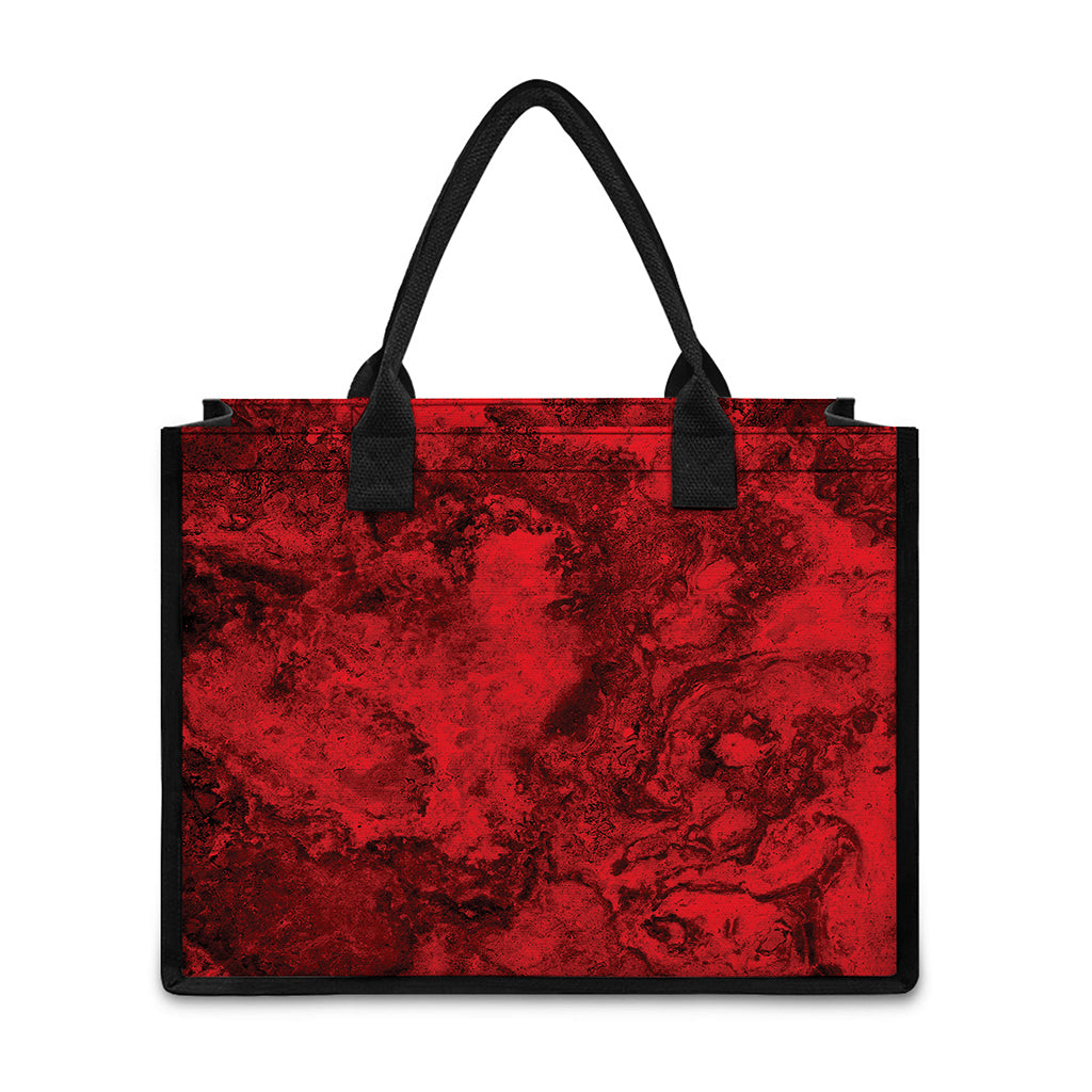 Red Blood Print Canvas Tote Bag