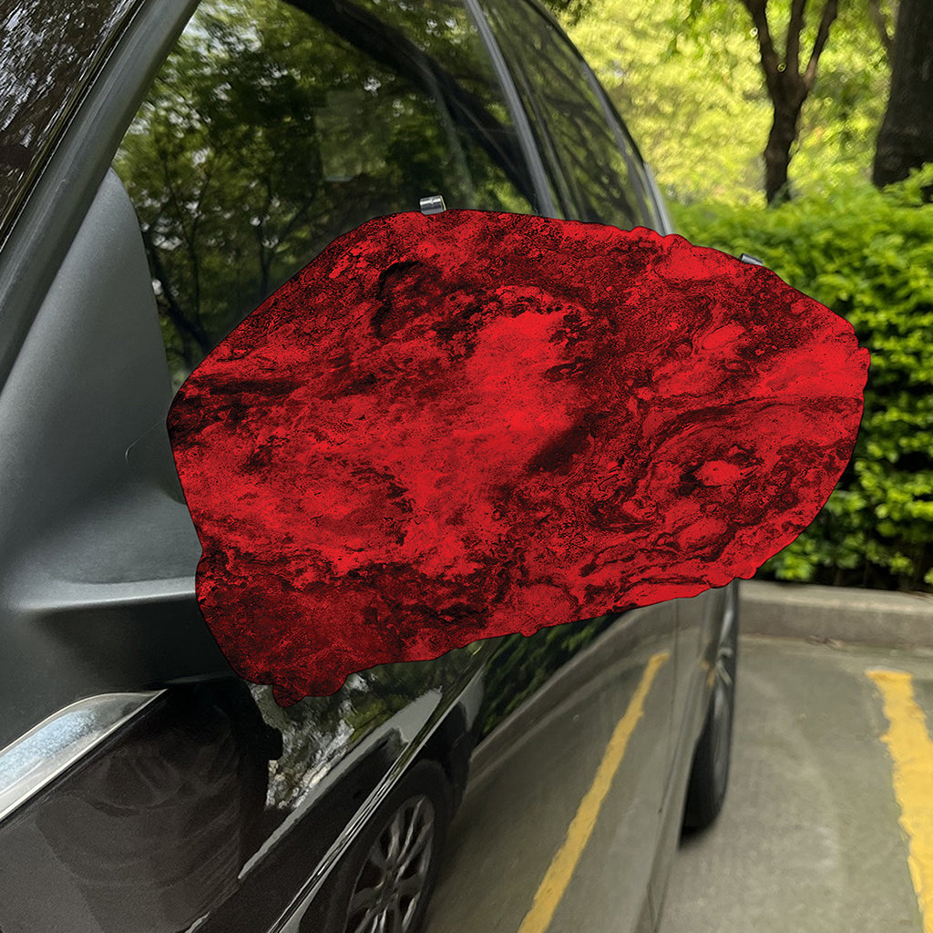 Red Blood Print Car Side Mirror Covers