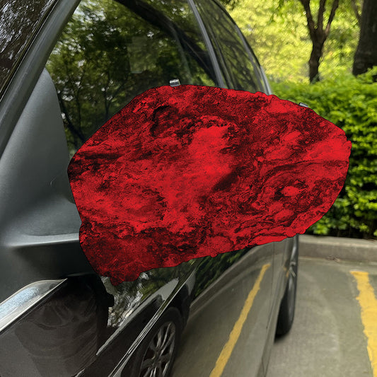 Red Blood Print Car Side Mirror Covers