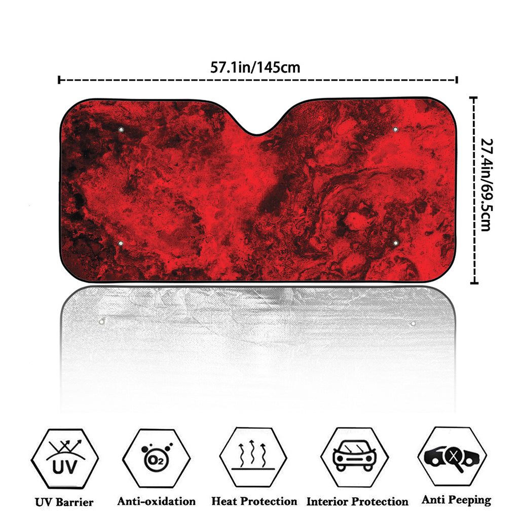 Red Blood Print Car Windshield Sun Shade