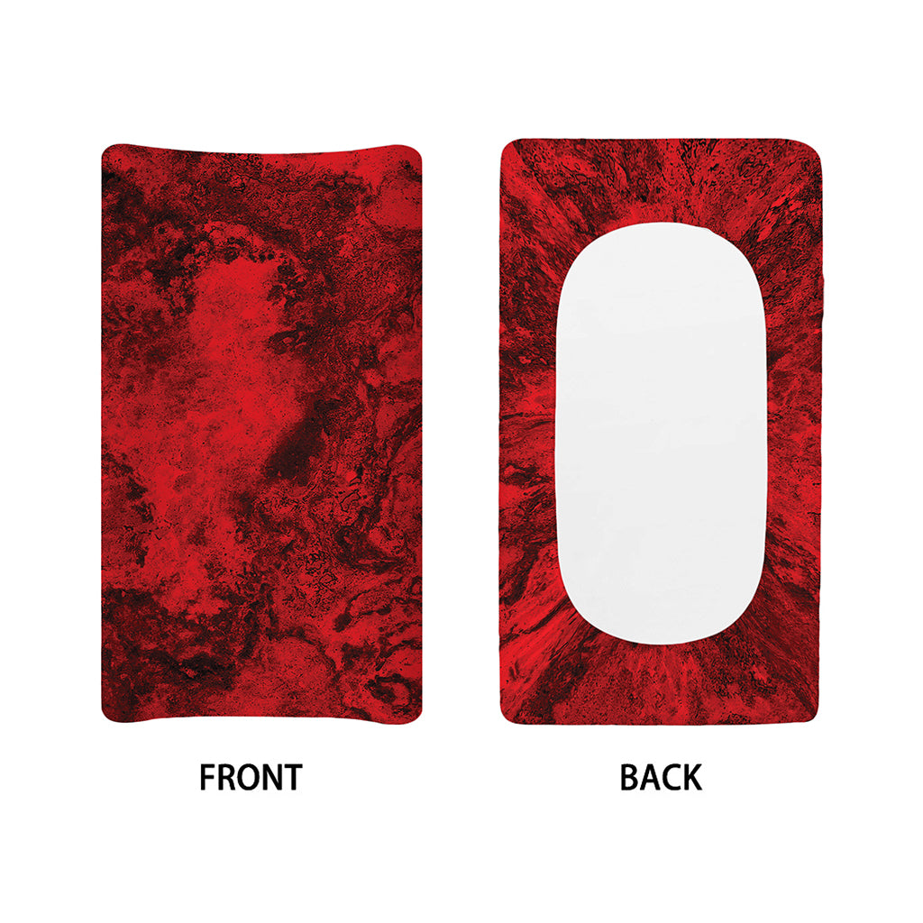 Red Blood Print Changing Pad Cover