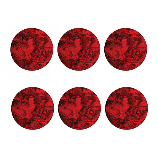 Red Blood Print Coaster Set