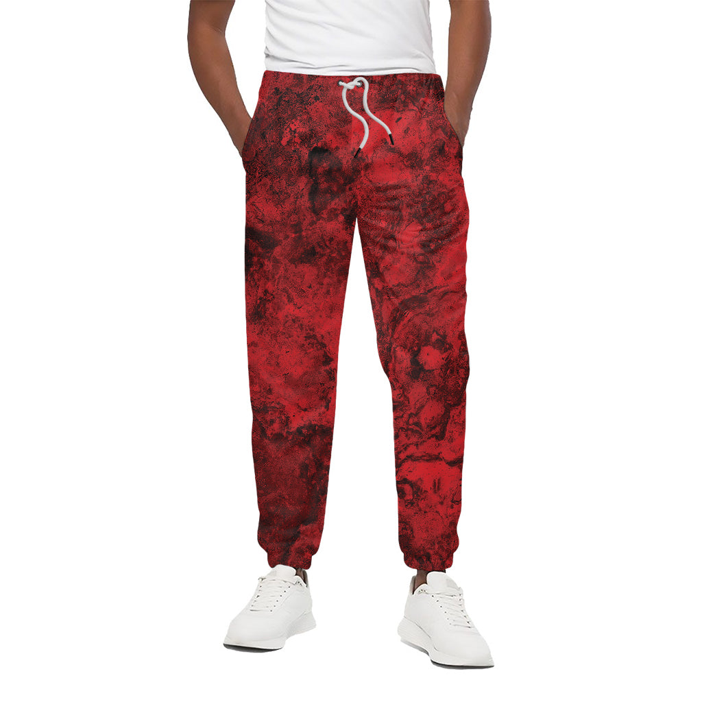 Red Blood Print Cotton Pants