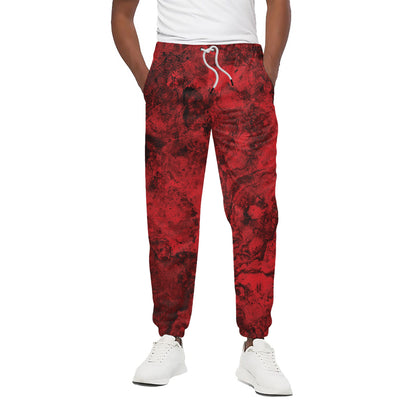 Red Blood Print Cotton Pants
