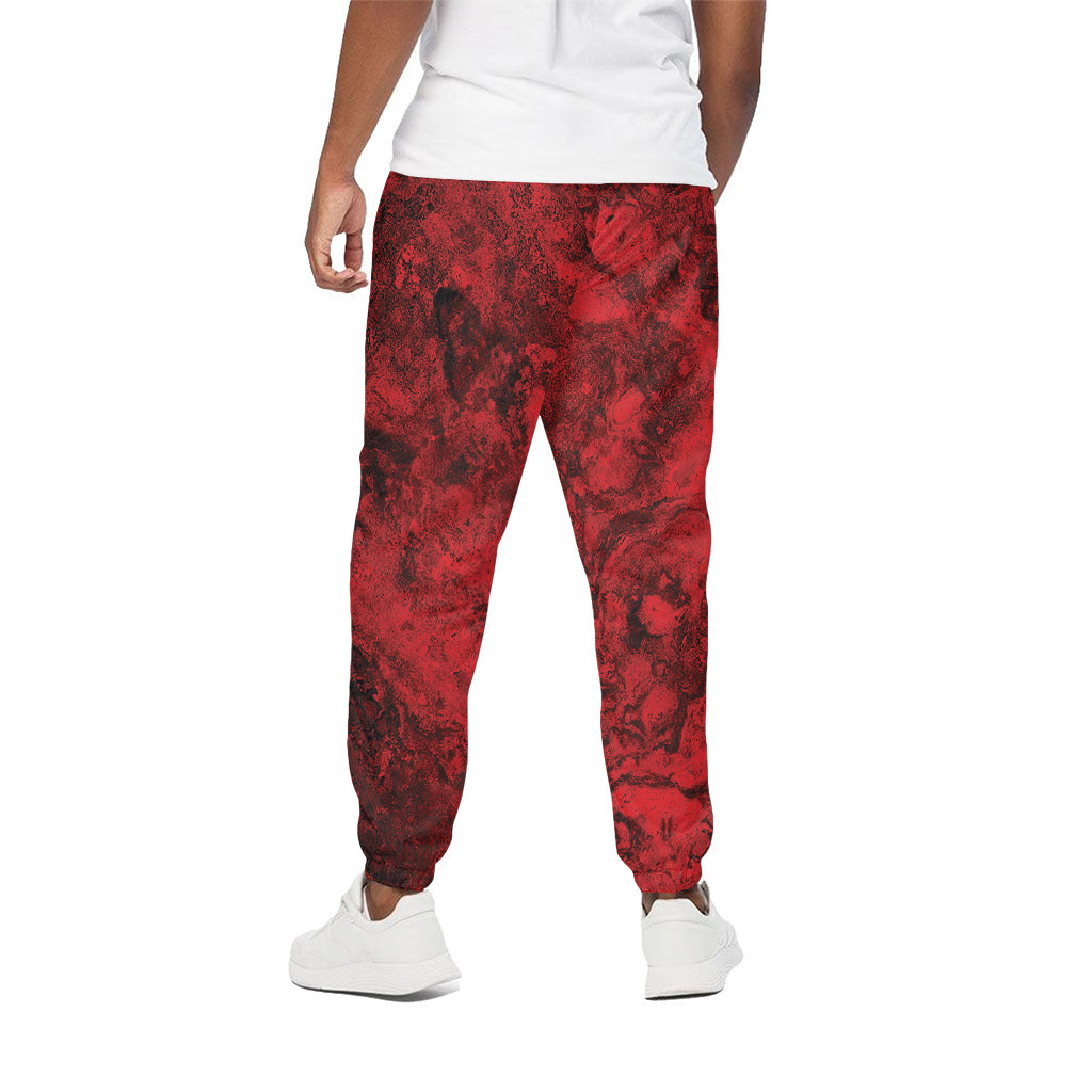 Red Blood Print Cotton Pants
