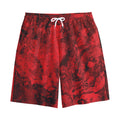Red Blood Print Cotton Shorts