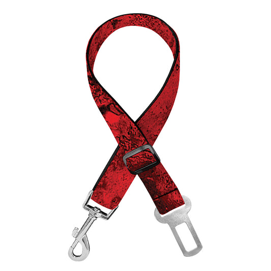 Red Blood Print Dog Seat Belt