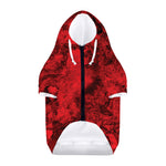 Red Blood Print Dog Zip Up Hoodie
