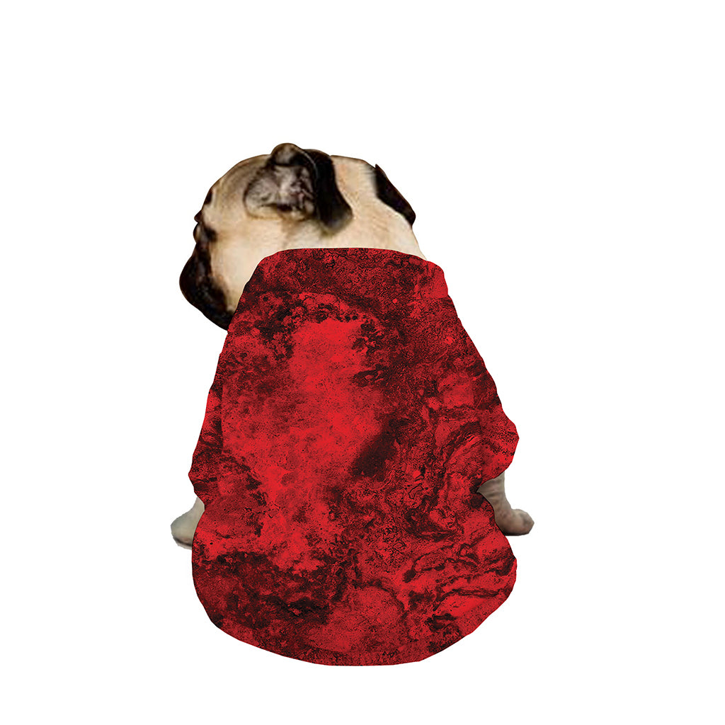 Red Blood Print Dog Zip Up Jacket
