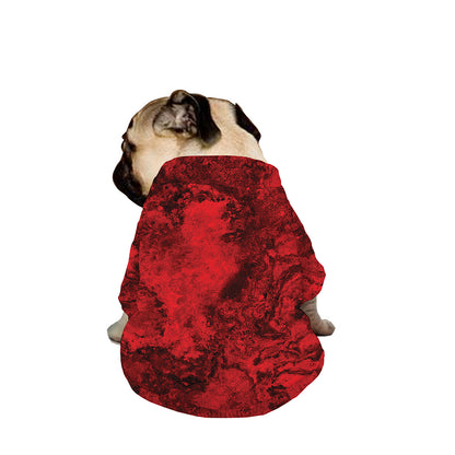 Red Blood Print Dog Zip Up Jacket