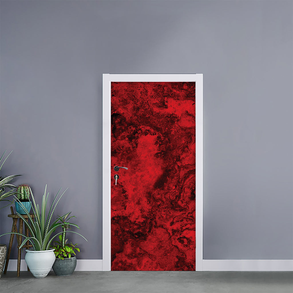 Red Blood Print Door Sticker