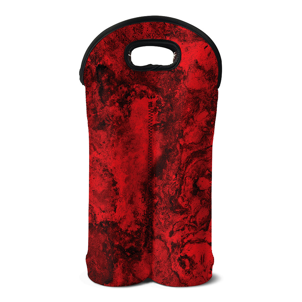 Red Blood Print Double Neoprene Wine Tote