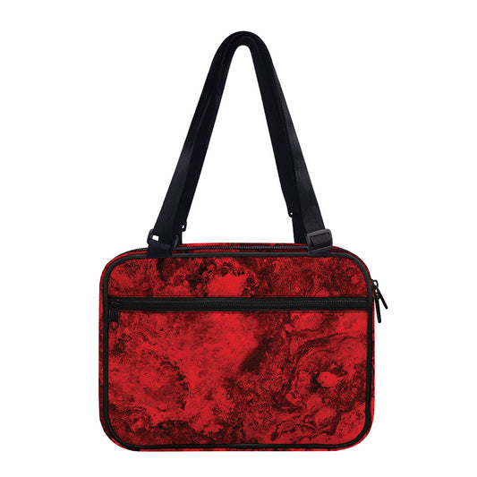 Red Blood Print Double Strap Bible Bag