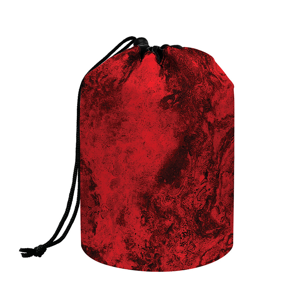 Red Blood Print Drawstring Makeup Bag