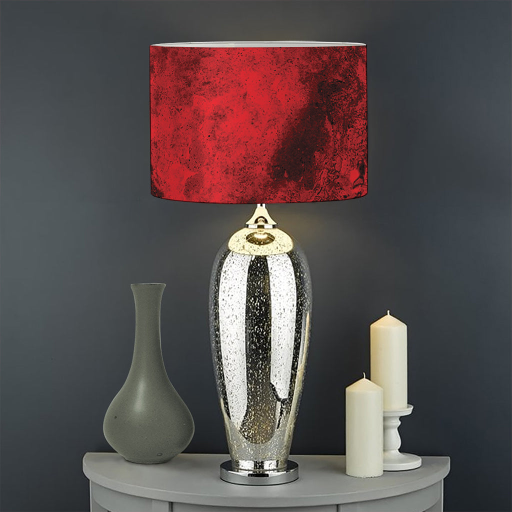 Red Blood Print Drum Lamp Shade