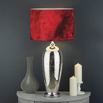 Red Blood Print Drum Lamp Shade