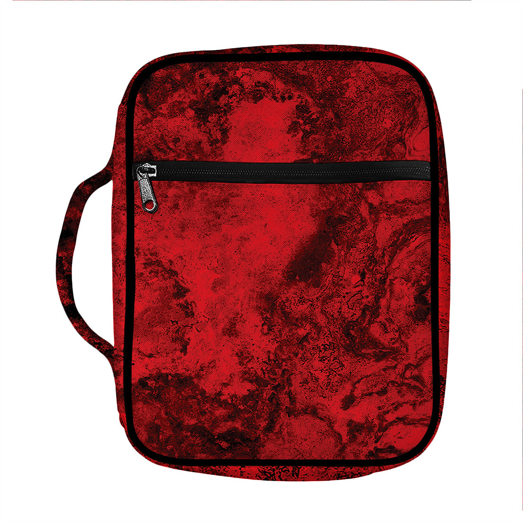 Red Blood Print Front Pocket Bible Bag