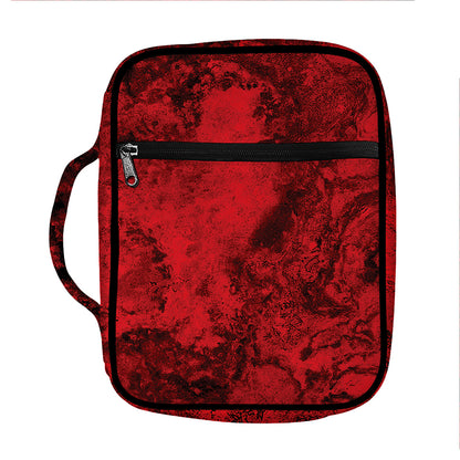 Red Blood Print Front Pocket Bible Bag