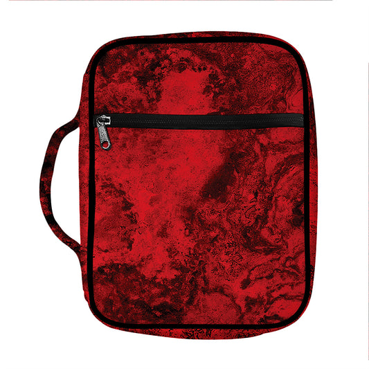 Red Blood Print Front Pocket Bible Bag