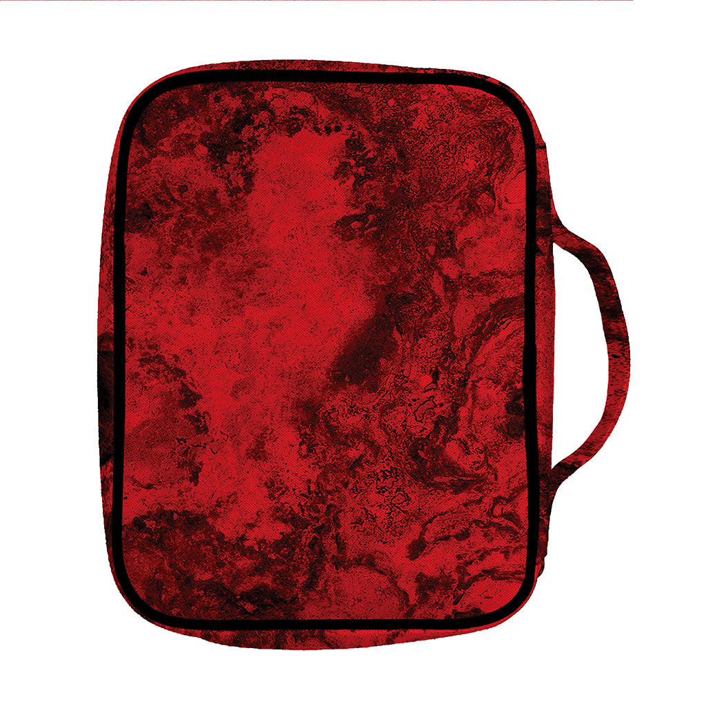 Red Blood Print Front Pocket Bible Bag