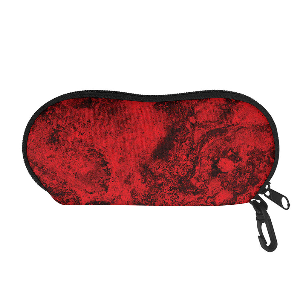 Red Blood Print Glasses Case