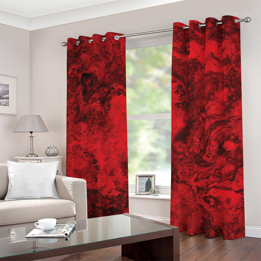 Red Blood Print Grommet Curtains