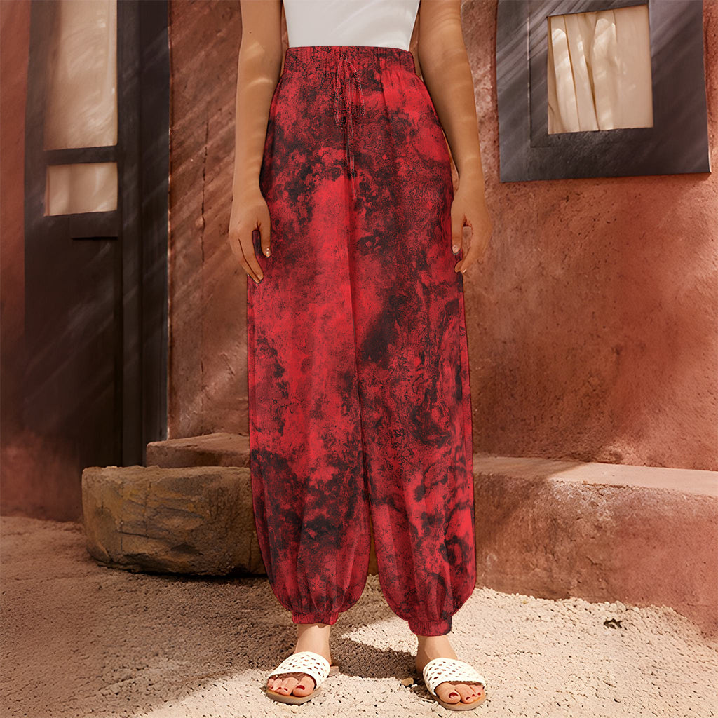 Red Blood Print Harem Pants