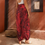 Red Blood Print Harem Pants