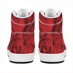 Red Blood Print High Top Leather Sneakers