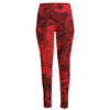 Red Blood Print High-Waisted Pocket Leggings