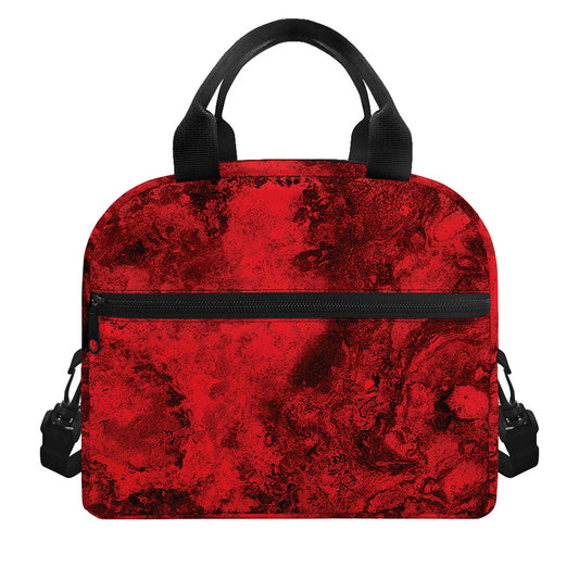 Red Blood Print Insulated Lunch Bag