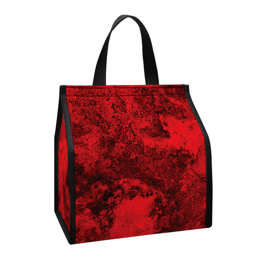 Red Blood Print Insulated Lunch Tote