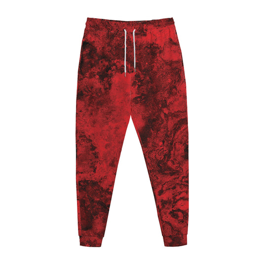 Red Blood Print Jogger Pants