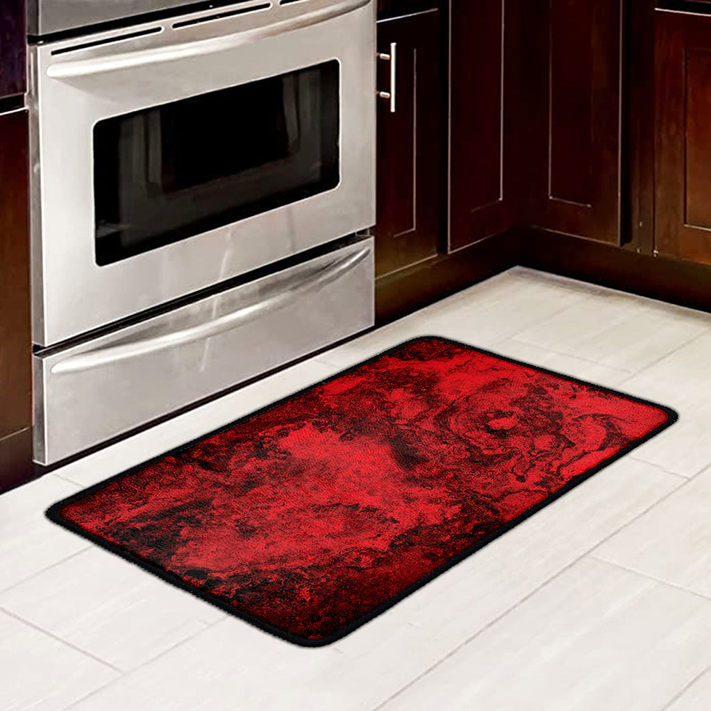 Red Blood Print Kitchen Mat