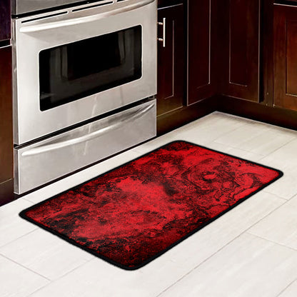 Red Blood Print Kitchen Mat