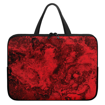 Red Blood Print Laptop Sleeve With Handle