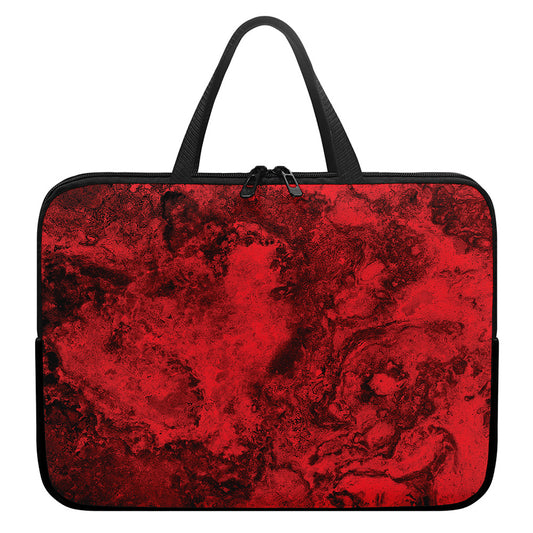 Red Blood Print Laptop Sleeve With Handle