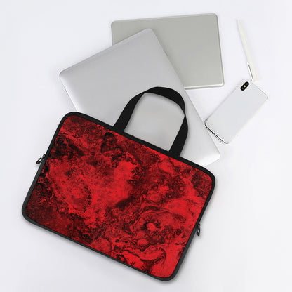 Red Blood Print Laptop Sleeve With Handle