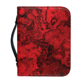 Red Blood Print Leather Bible Cover