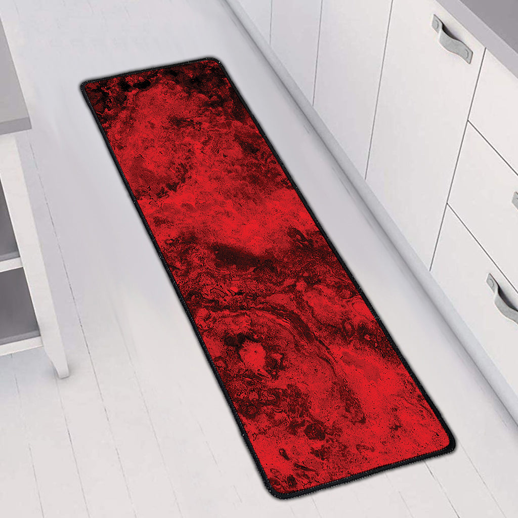 Red Blood Print Long Kitchen Mat