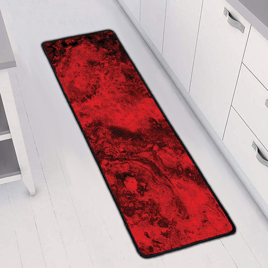 Red Blood Print Long Kitchen Mat